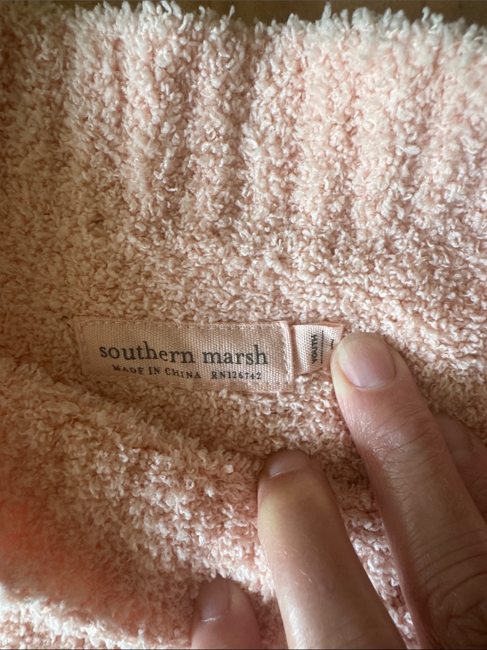 Southern Marsh Soft Blush Terry Pullover